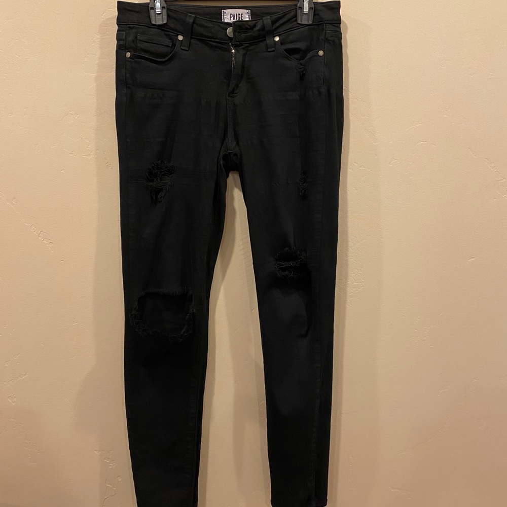 Black denim jeans